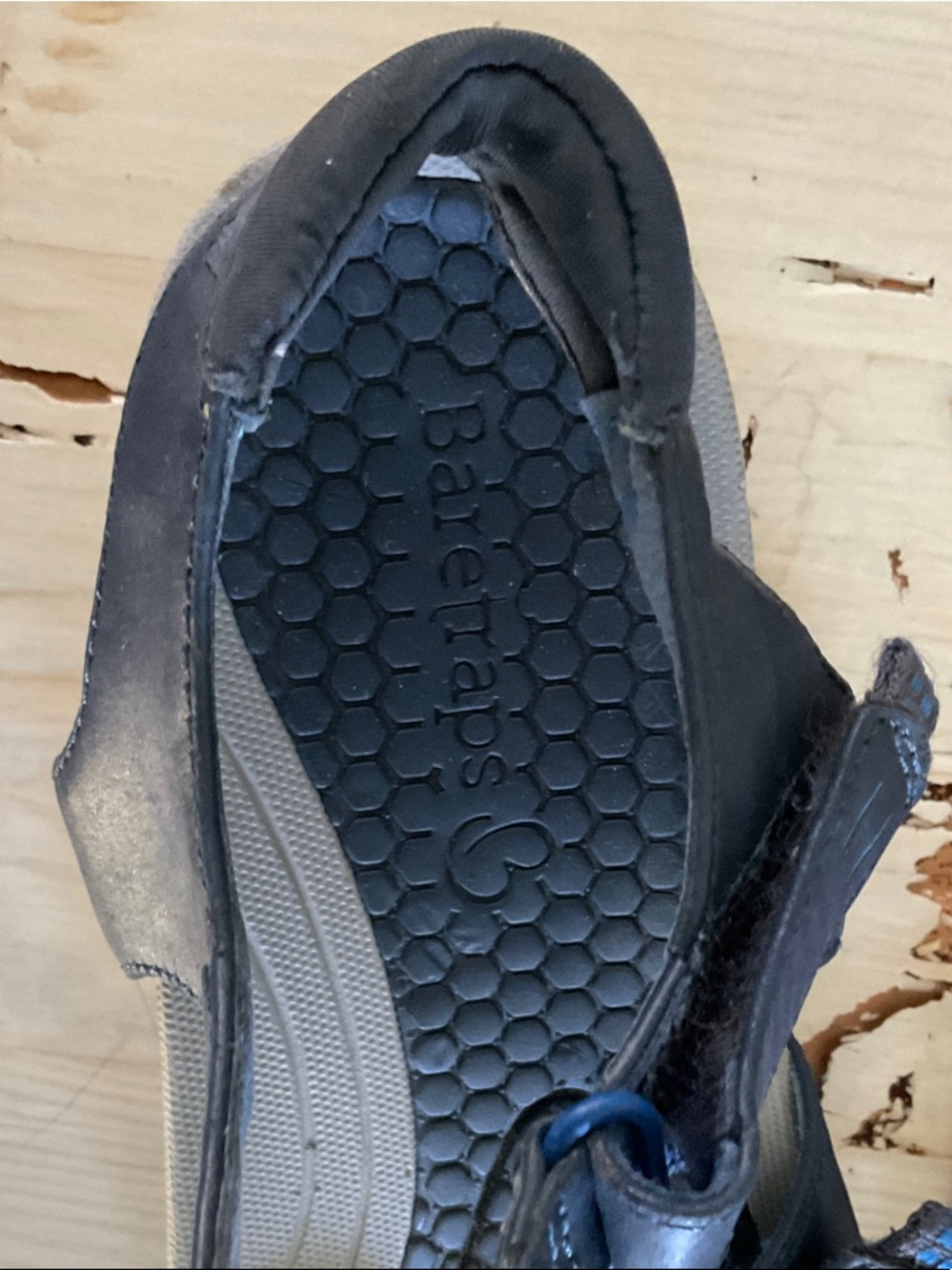 BareTraps Navy and Light Gray Strappy Comfort Sandals - Picture 8 of 9